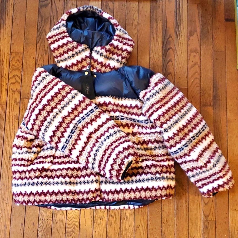 NWT Rag & Bone Joelle Sherpa Puffer Coat- size XL